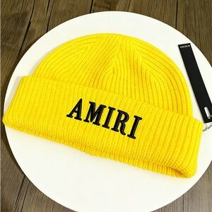 AMIRI Bright Yellow Knit Hat